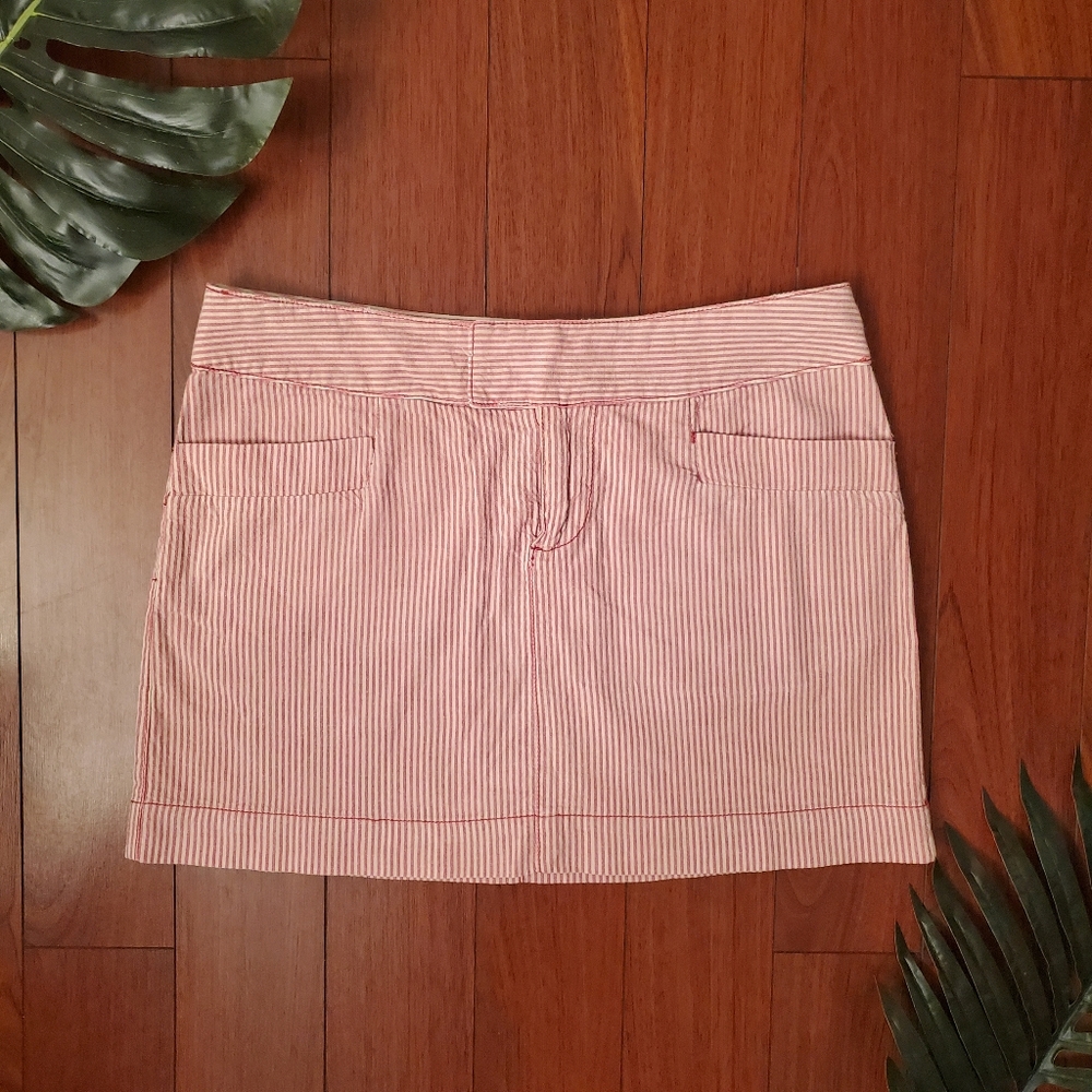 American Eagle 🦅 Red Striped Skirt